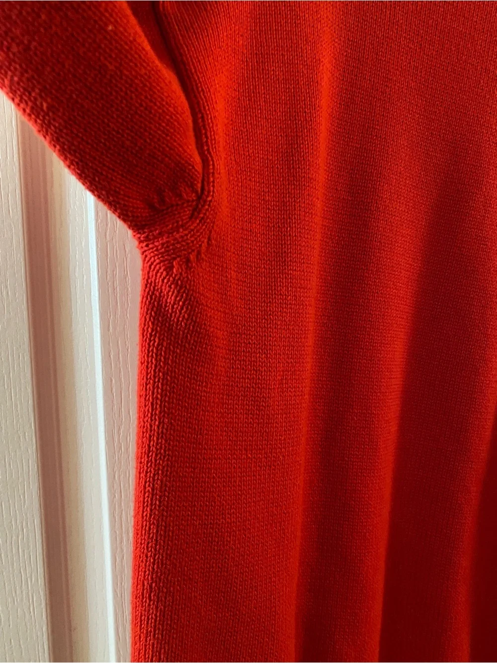 DONNI. Cotton & Cashmere Crewneck Sweater in Tomato - S